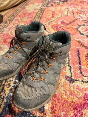 Merrell Outdoor Hiking Boots with Orange Accents